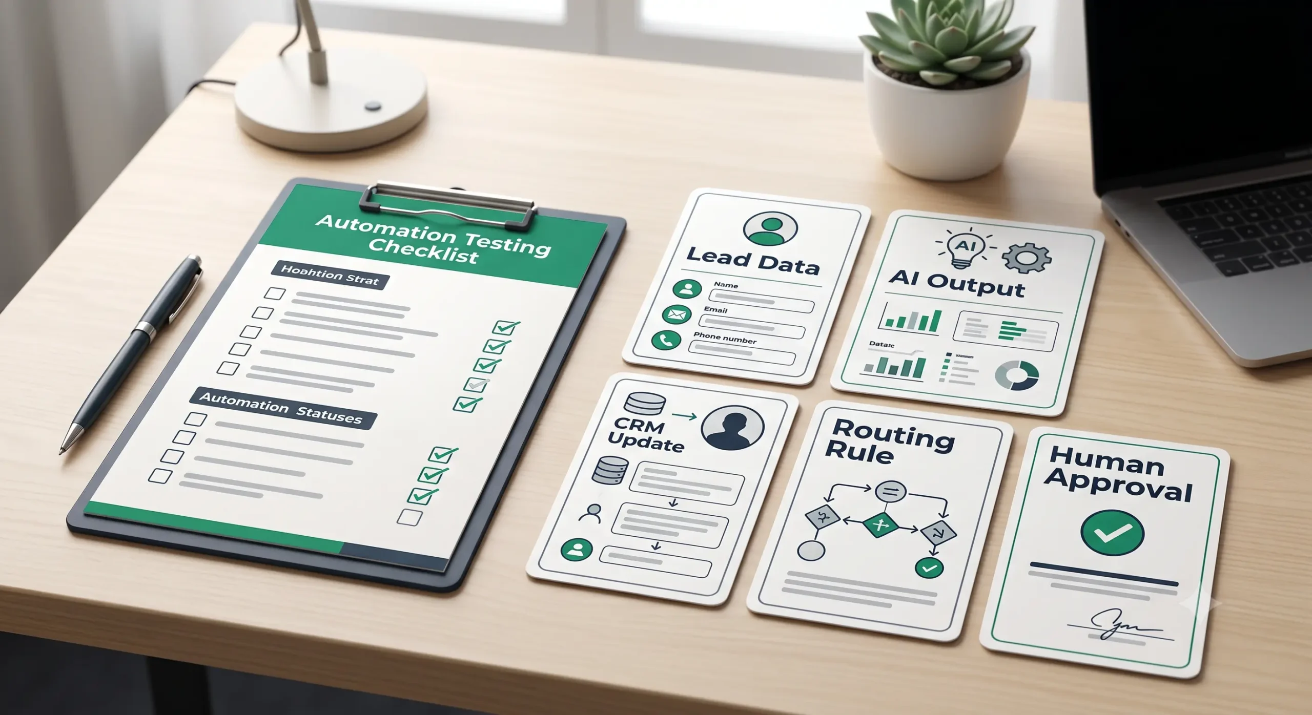 AI lead qualification testing checklist for reviewing automation outputs before production