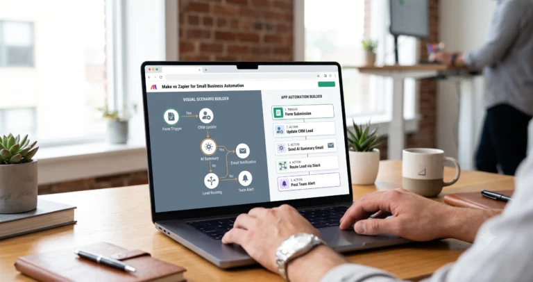 Make vs Zapier for small business automation comparison