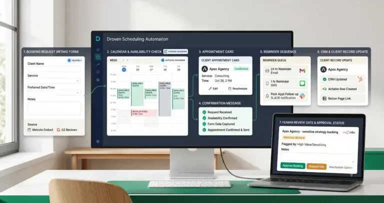 Appointment scheduling automation template for small business booking workflows