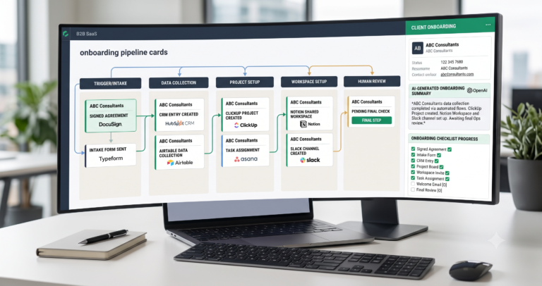 Client onboarding automation template for small business workflows