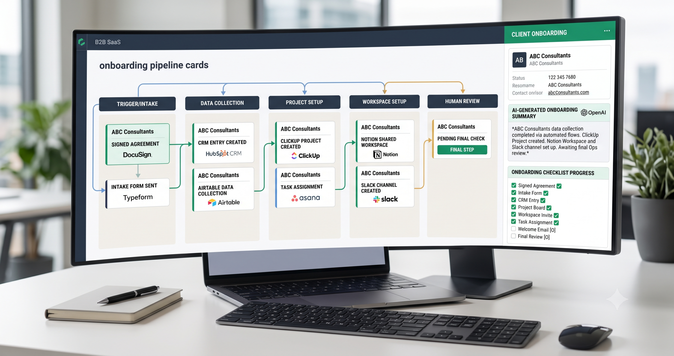Client onboarding automation template for small business workflows