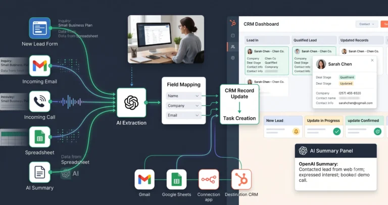 CRM update automation template for small business workflows